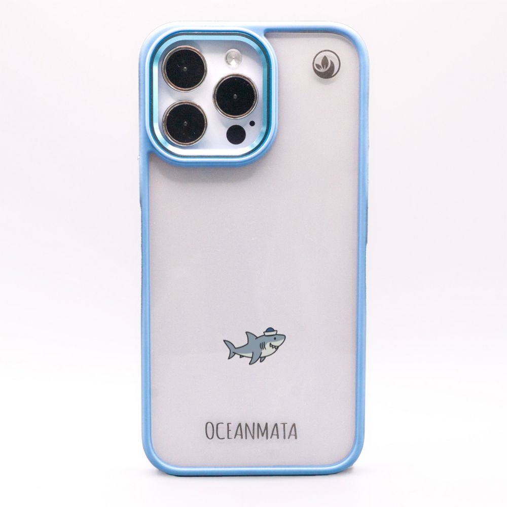 iPhone 6/6S/7/8/SE(2020)/SE(2022) Hülle - Hai blau - "Captain Shark" - nachhaltig