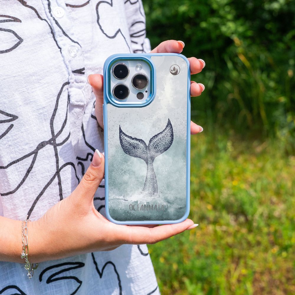 iPhone 12 pro / iPhone 12 Hülle - Delfin blau - "Dolphin" - nachhaltig – Ansicht 4