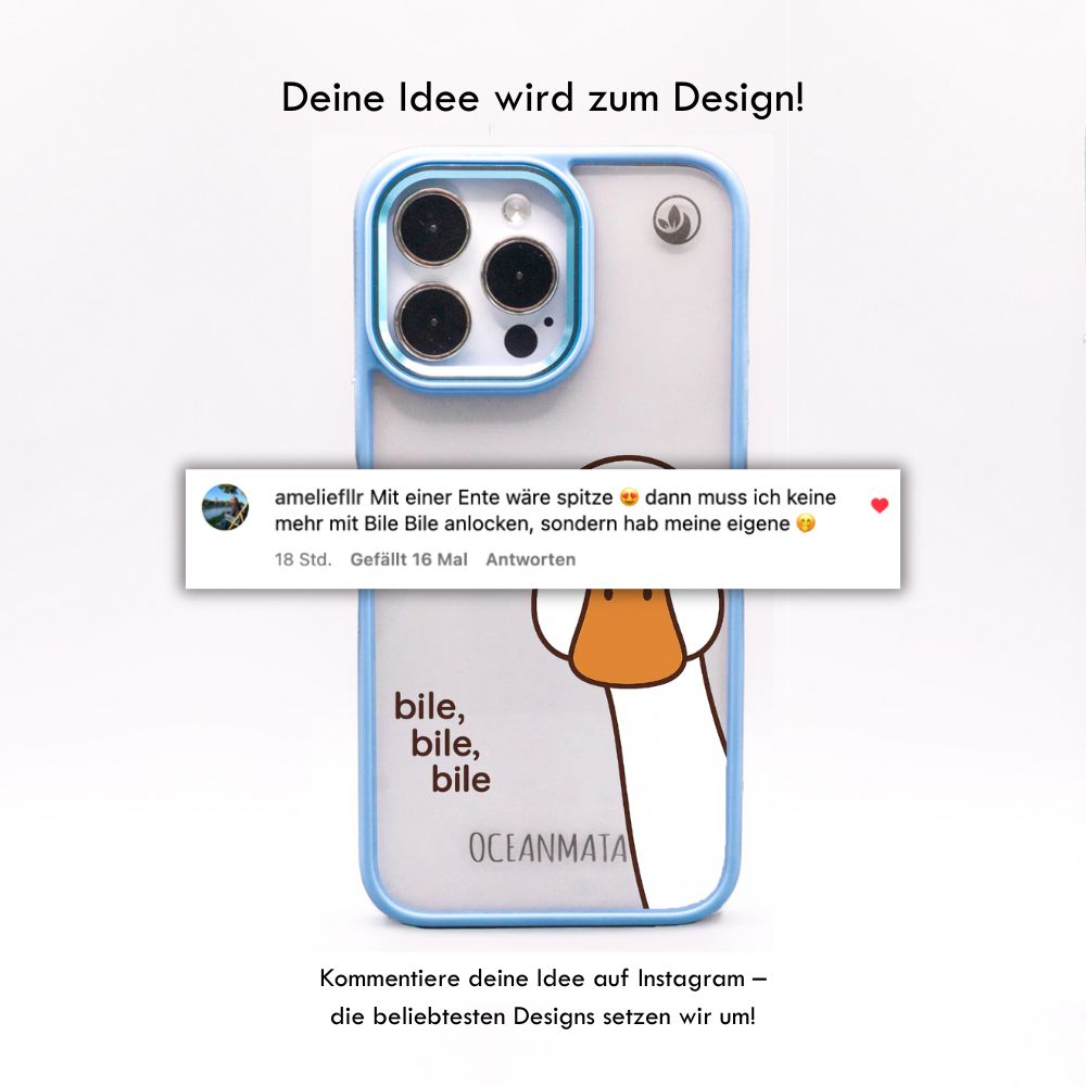 iPhone 15 pro max hoesje - witte eend - "Bile Bile Bile" - duurzaam