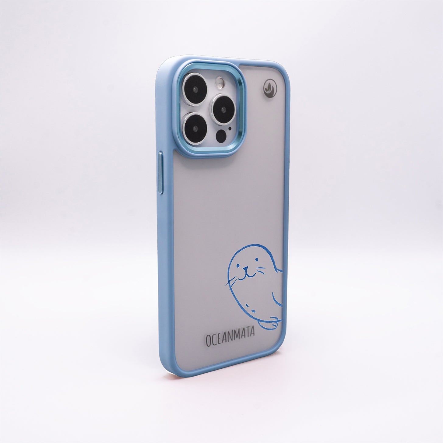 iPhone 14 pro max hoesje - seal blue - "Robby" - duurzaam
