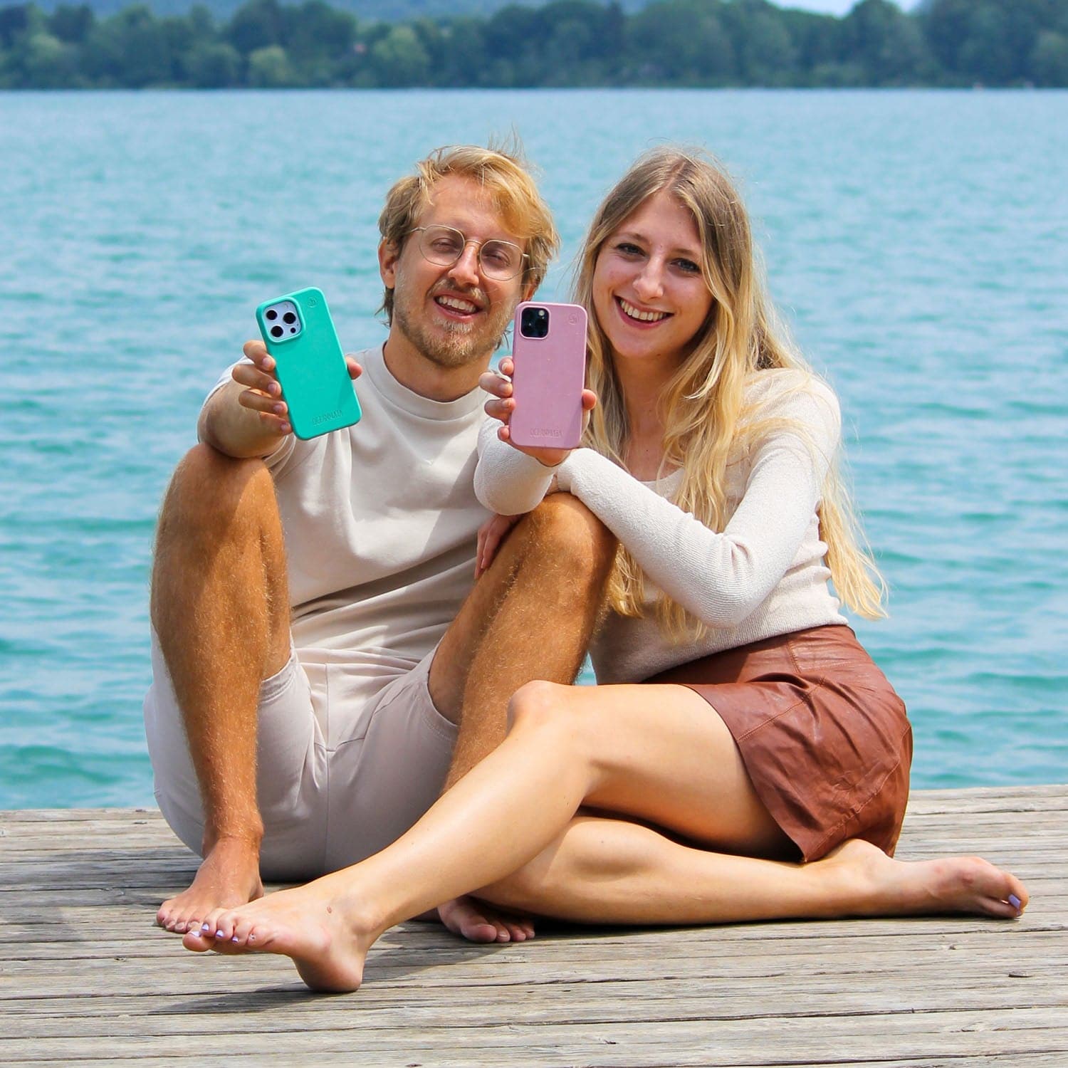 iPhone 12 mini Hülle - türkis - nachhaltig – Ansicht 5