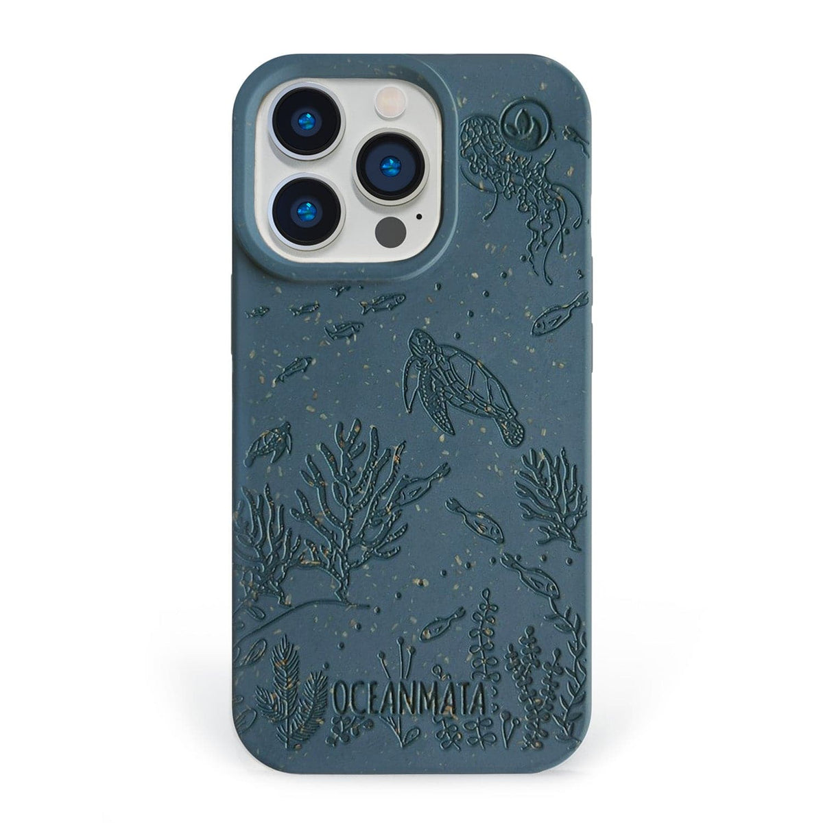 iPhone 13 pro max hoesje 'TURTLE Family' - blauw - duurzaam