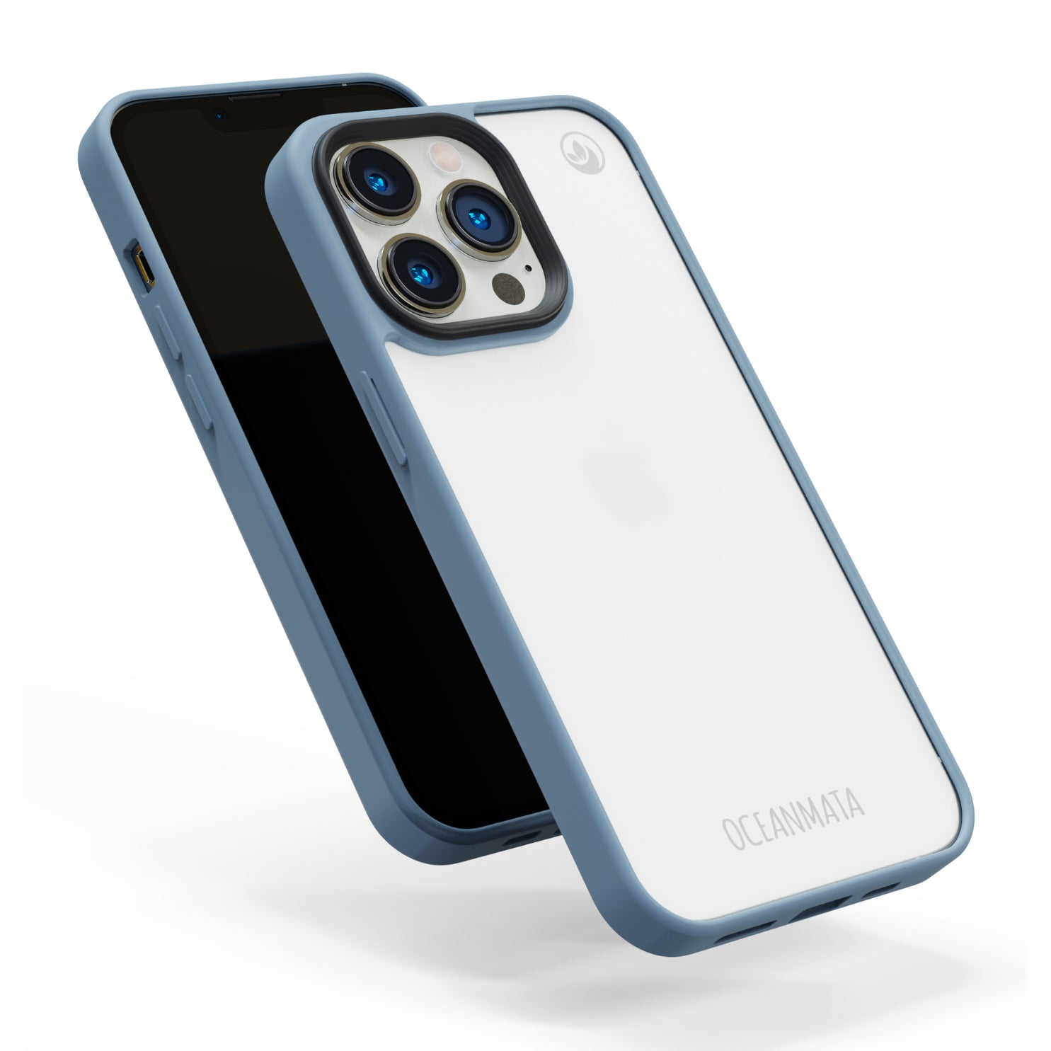 Samsung S25 hoesje - transparant oceaanblauw - duurzaam