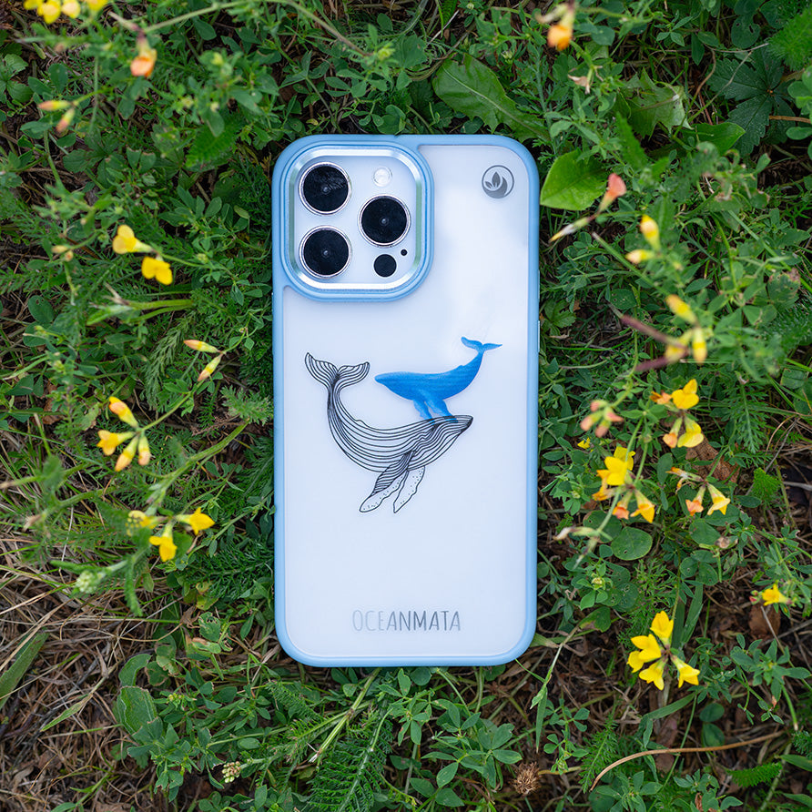 iPhone 13 pro max hoesje - walvisblauw - "BlueWhale" - duurzaam