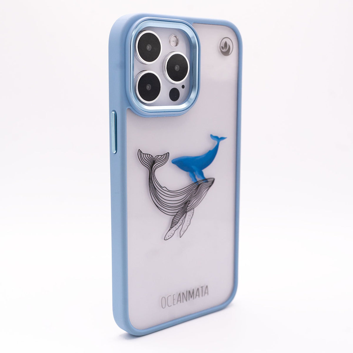 iPhone 16 pro hoesje - walvisblauw - "BlueWhale" - duurzaam