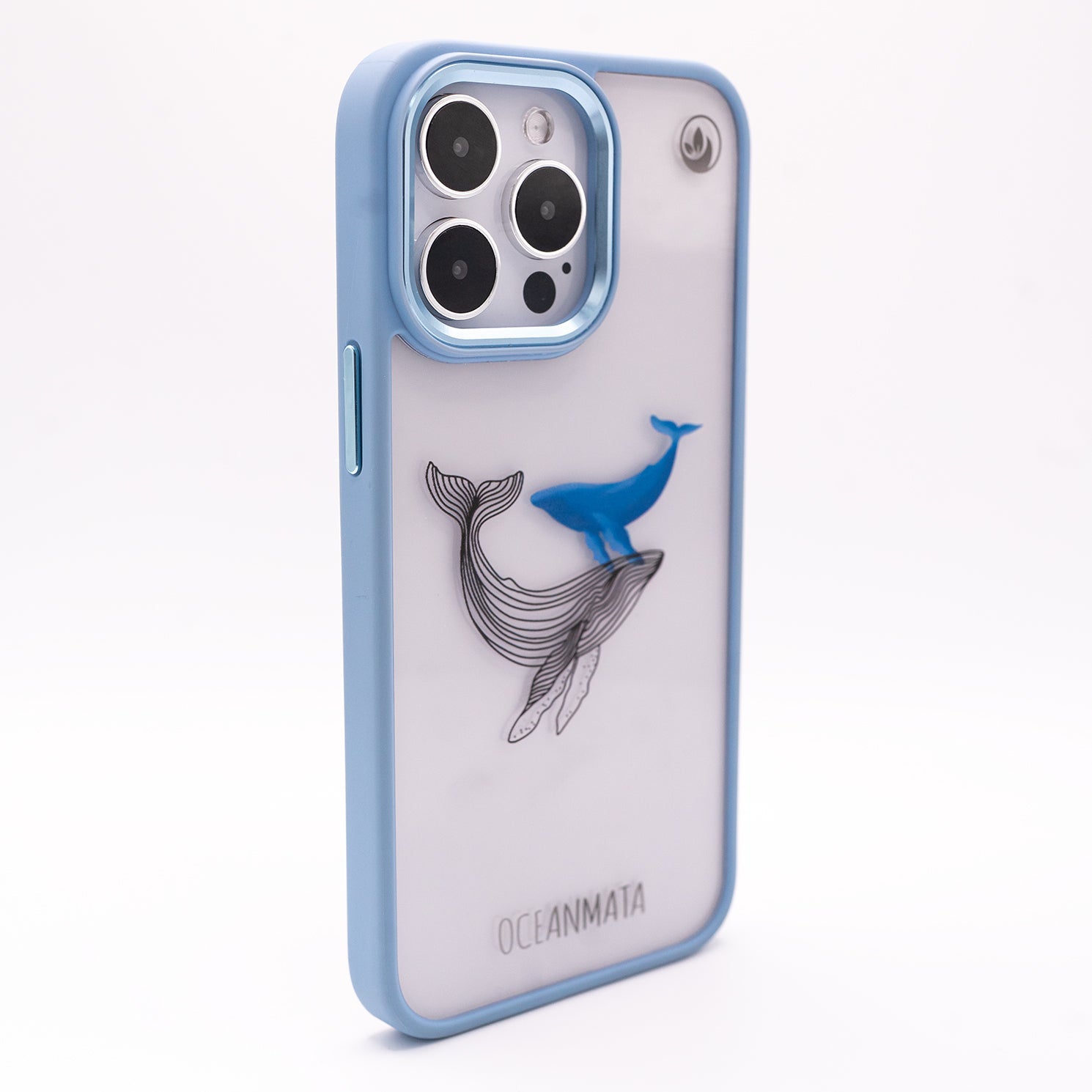 iPhone 13 pro max hoesje - walvisblauw - "BlueWhale" - duurzaam