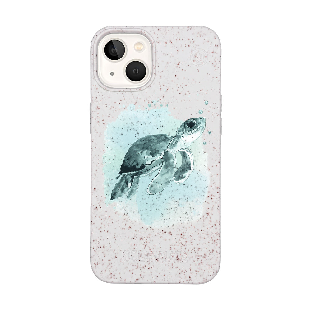 iPhone 13 Hülle - Schildkröte grün - "Baby Turtle" - nachhaltig