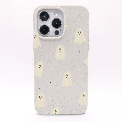 iPhone 15 Hülle - Geist weiß - "LittleGhost" - nachhaltig