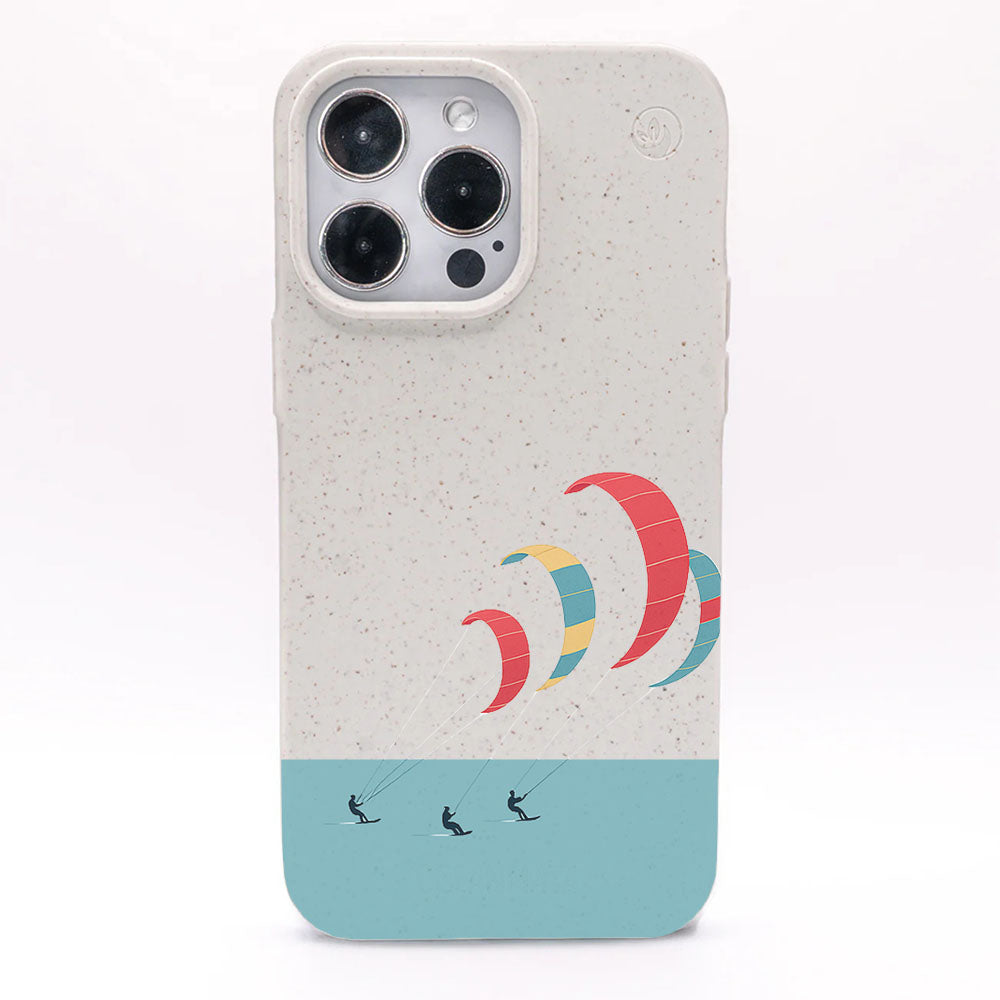 iPhone 16e Hülle - Kite weiß - "Kitesurf" - nachhaltig