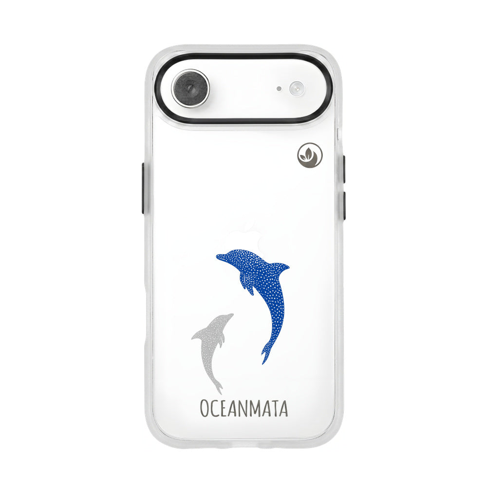 Nachhaltige Handyhülle iPhone 17 Air Dolphintwins aus Ocean Plastic — Vorderseite