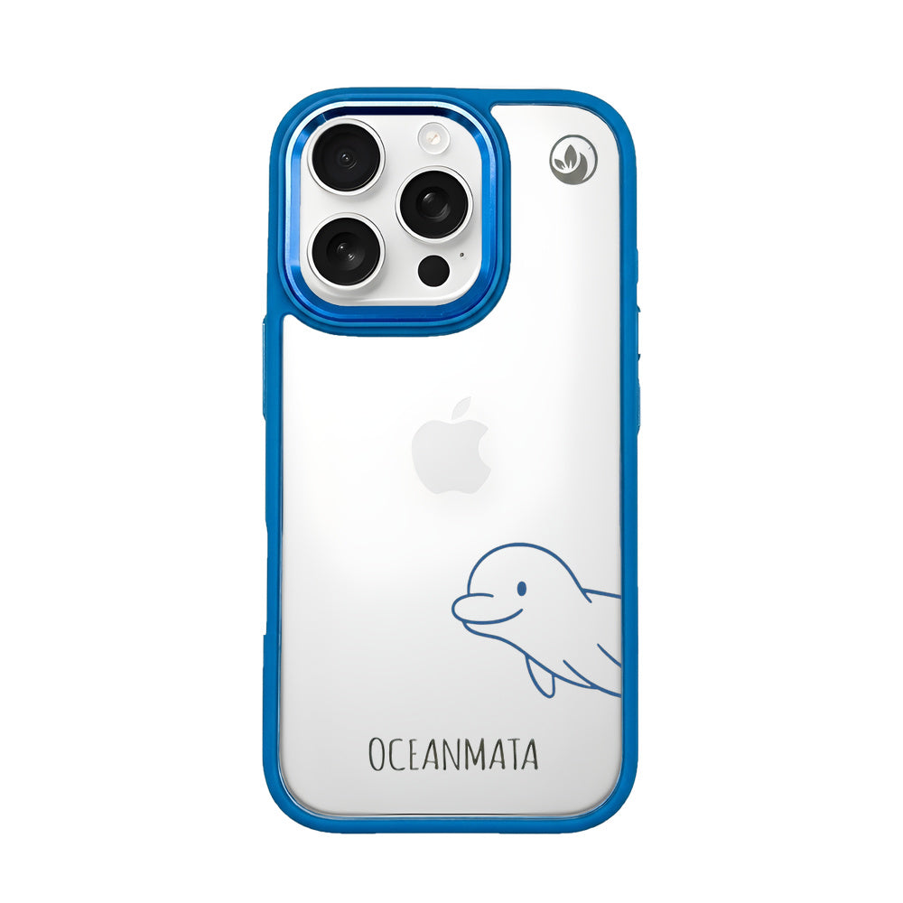 iPhone 16 pro max hoesje - Dolfijn - "Finni" - duurzaam