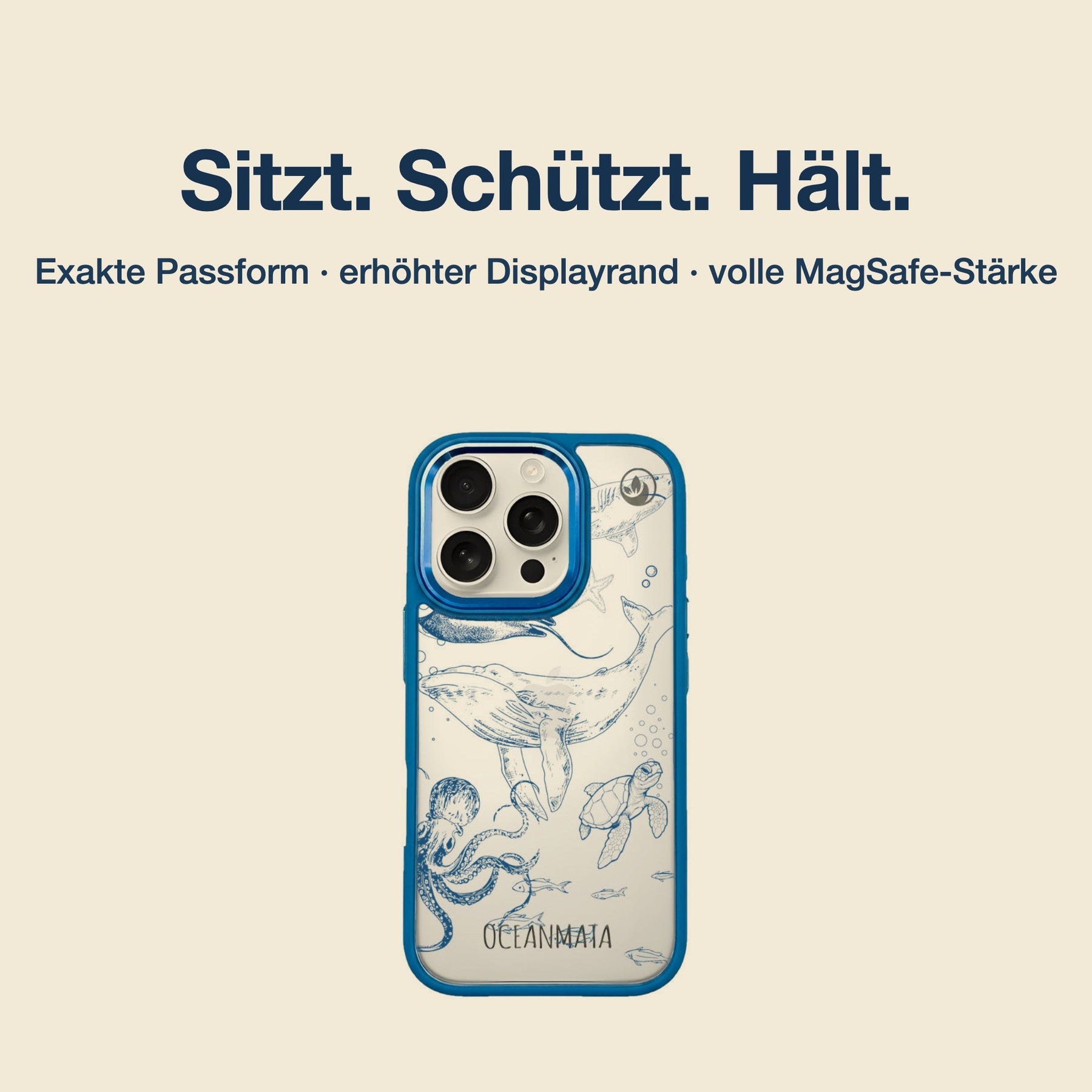 Nachhaltige Handyhülle iPhone 17 pro max Schildi aus Ocean Plastic — Passform & MagSafe