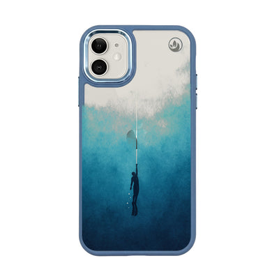 iPhone 11 hoesje - Freedive Blue - "Freedive" - duurzaam