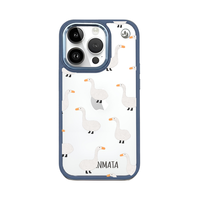 iPhone 14 pro Hülle - gans blau - "Goose Fella" - nachhaltig