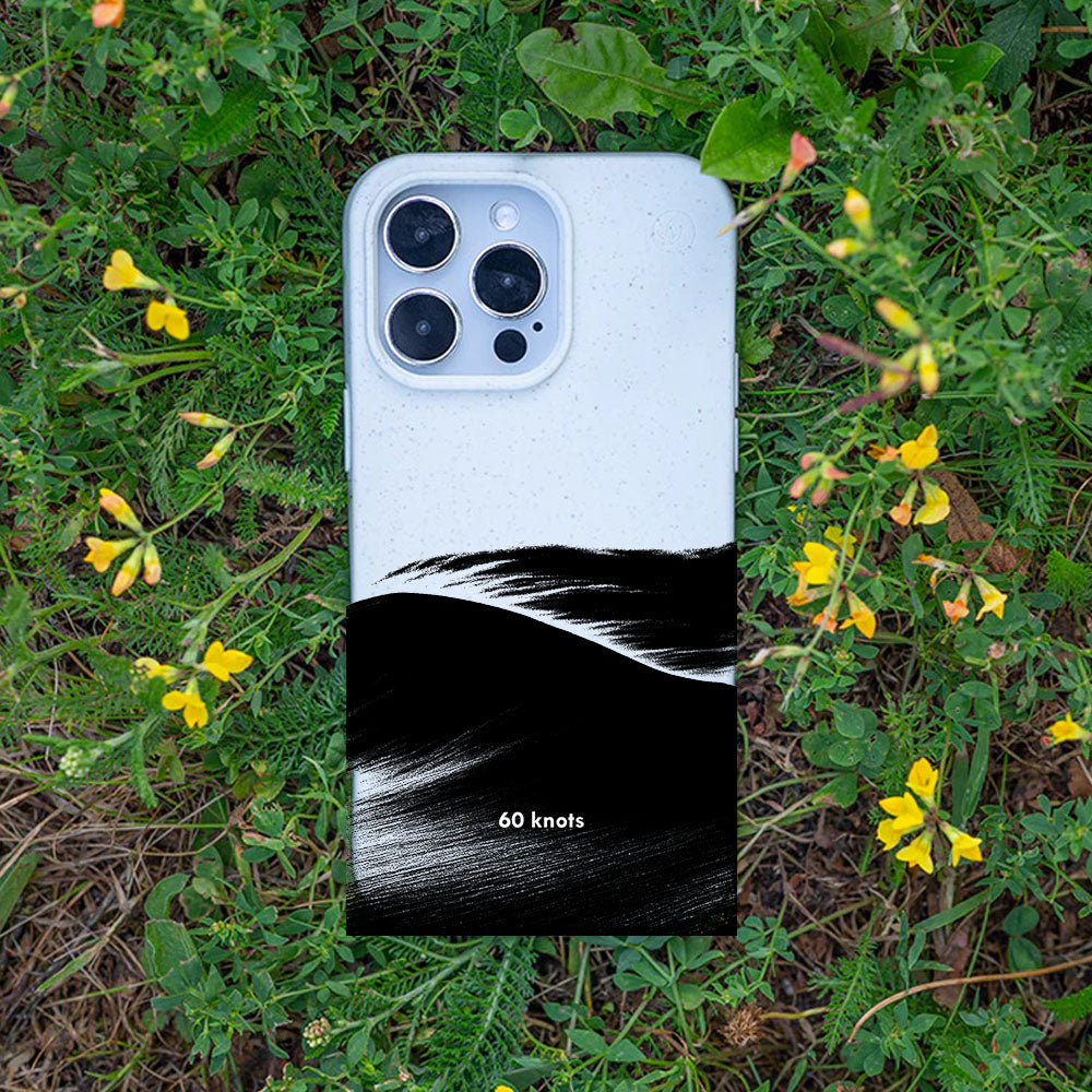 iPhone 15 pro Hülle - Düne weiß - "60knots" - nachhaltig