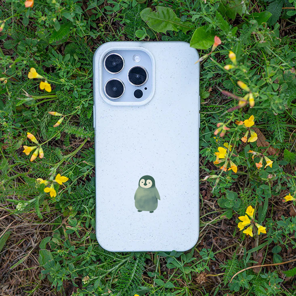 iPhone 11 Hülle - Pinguin weiß - "HappyPinguin" - nachhaltig