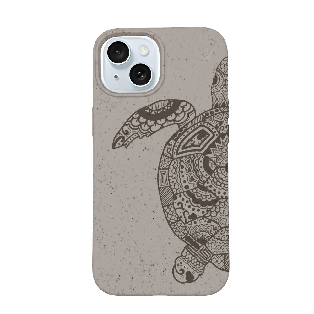 Biologisch abbaubare Handyhülle iPhone 15 Greenturtle — kompostierbar — Vorderseite