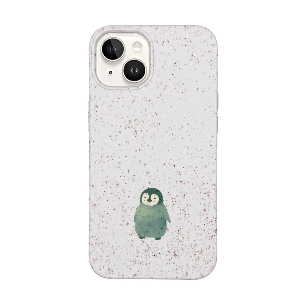 iPhone 14 Hülle - Pinguin weiß - "HappyPinguin" - nachhaltig
