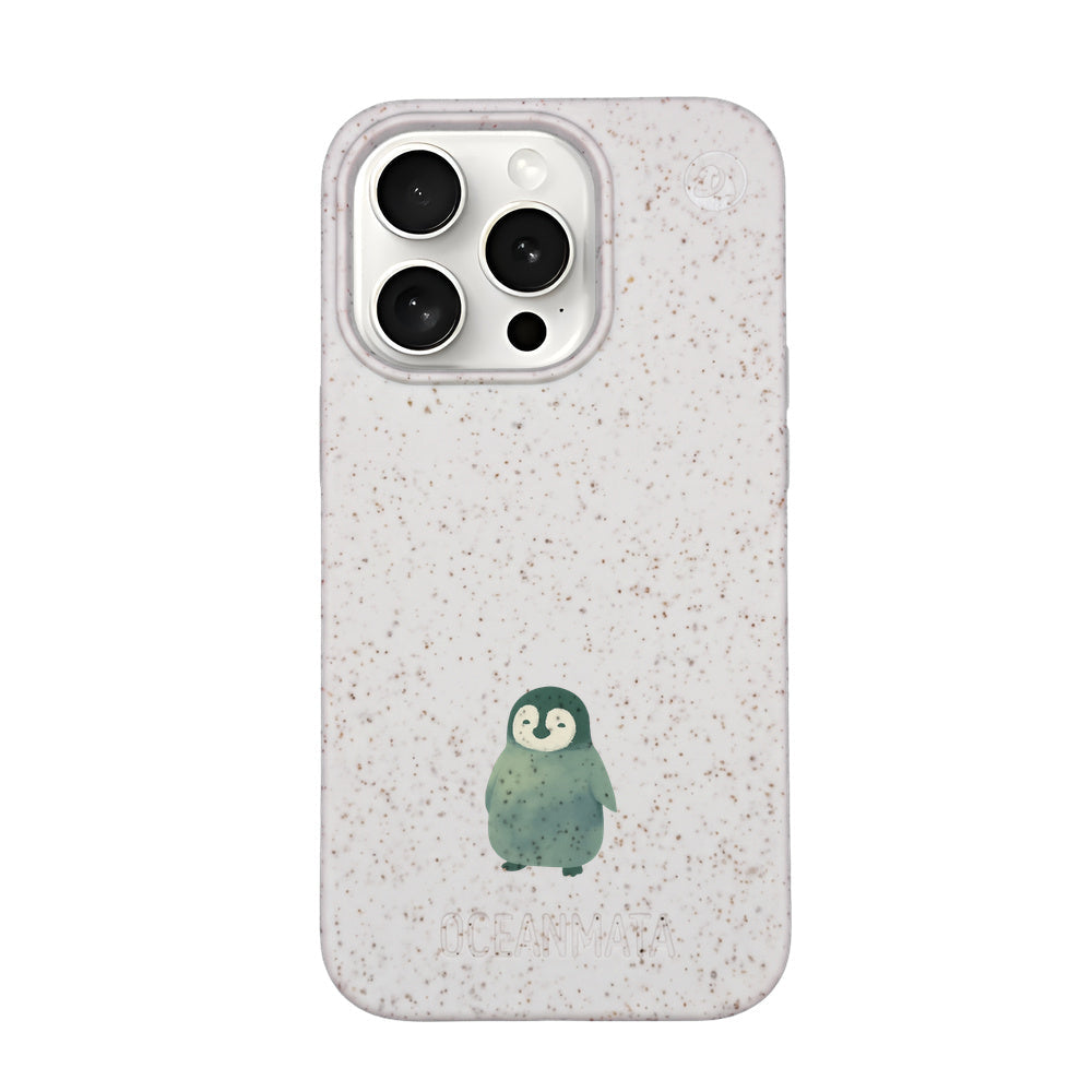 Biologisch abbaubare Handyhülle iPhone 15 pro max Happypinguin — kompostierbar — Vorderseite
