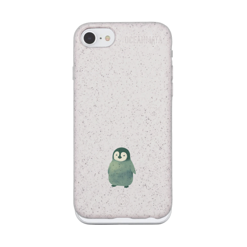 iPhone SE/7/8 Hülle - Pinguin weiß - "HappyPinguin" - nachhaltig