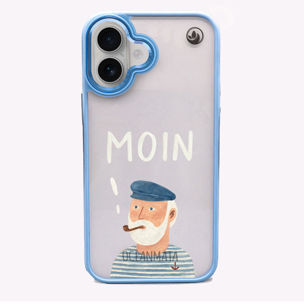 iPhone 16 Hülle - Moin blau - "Ostfriese" - nachhaltig