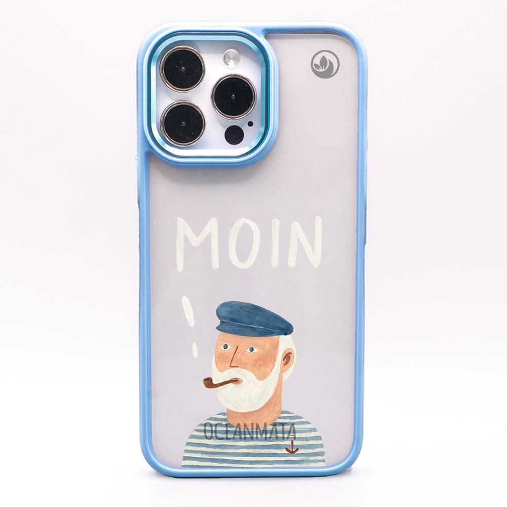 iPhone 14 pro Hülle - Moin blau - "Ostfriese" - nachhaltig