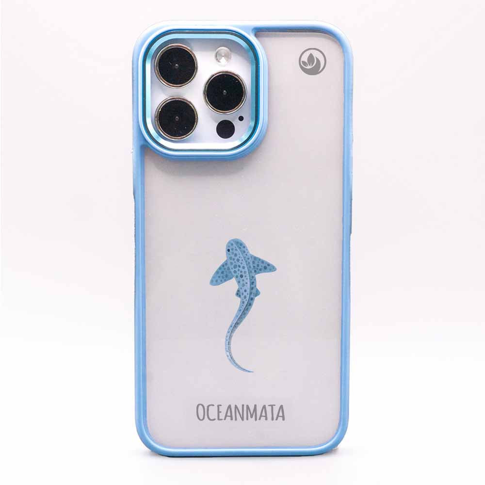 iPhone 12 pro / iPhone 12 Hülle - Leopardenhai blau - "BlueLeopard" - nachhaltig