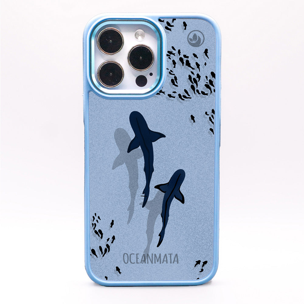 iPhone 14 pro hoesje - Shark blue - "Into the blue" duurzaam