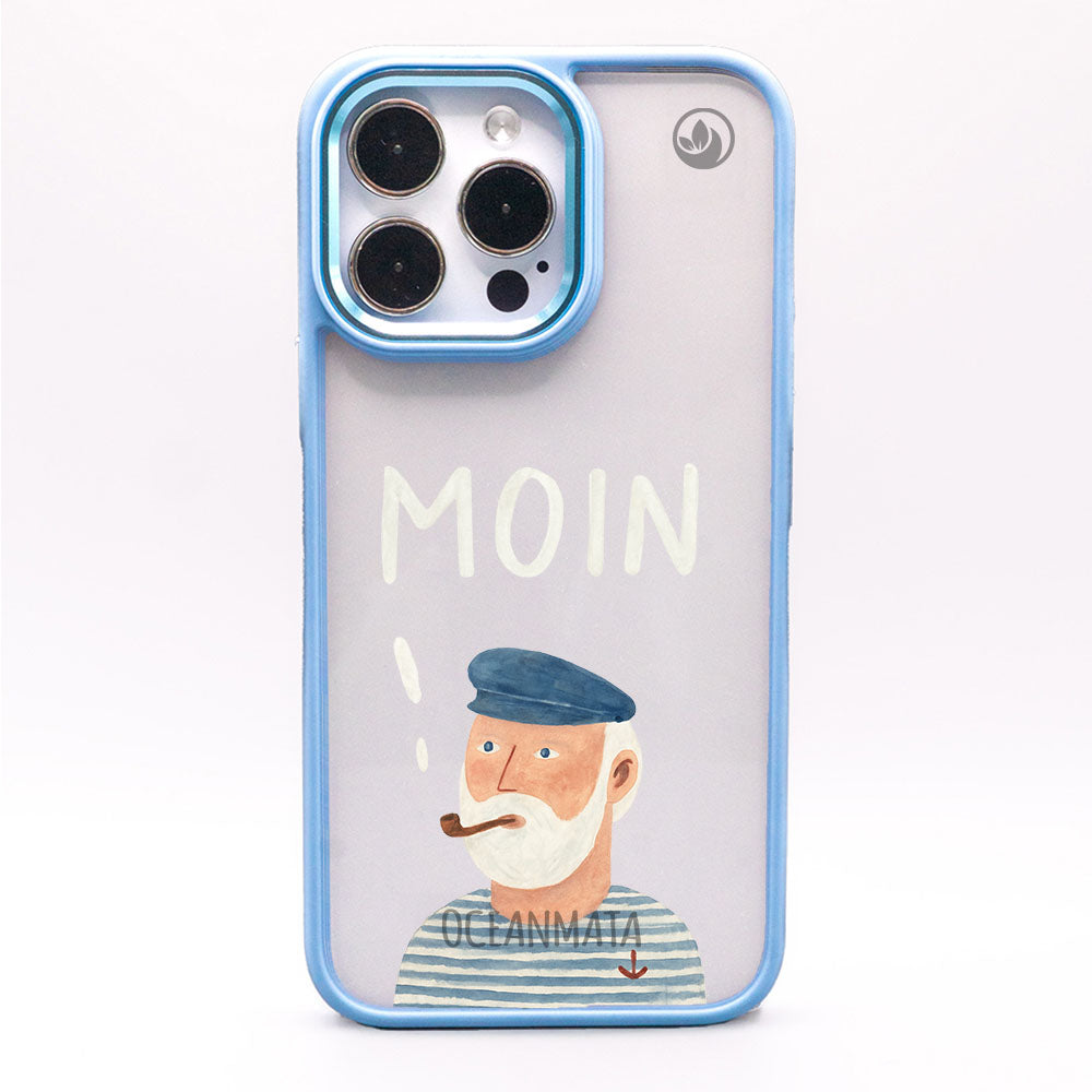 iPhone 12 pro / iPhone 12 Hülle - Moin blau - "Ostfriese" - nachhaltig
