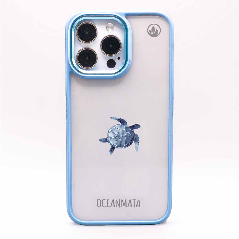 iPhone 16 pro Hülle - Turtle blau - "Shellie" - nachhaltig