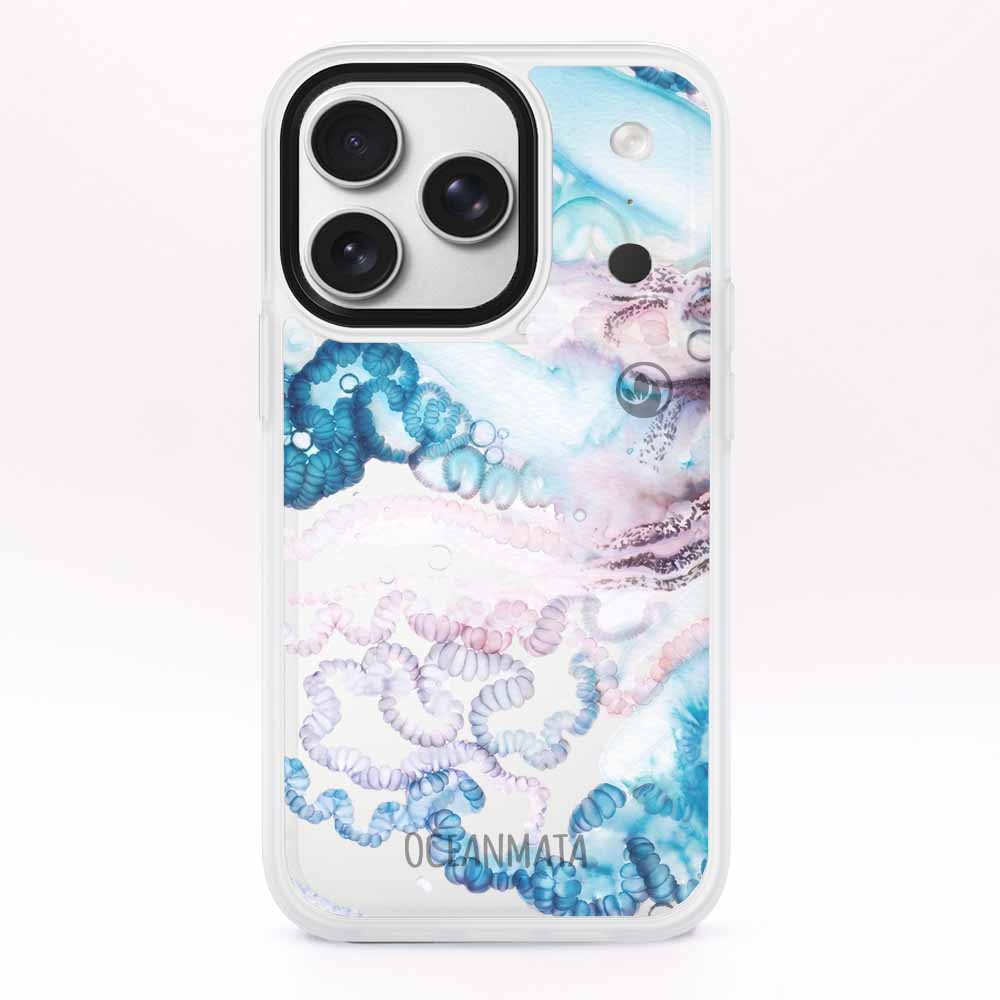 iPhone 17 pro max Hülle - Qualle blau - "Men o' War" - nachhaltig
