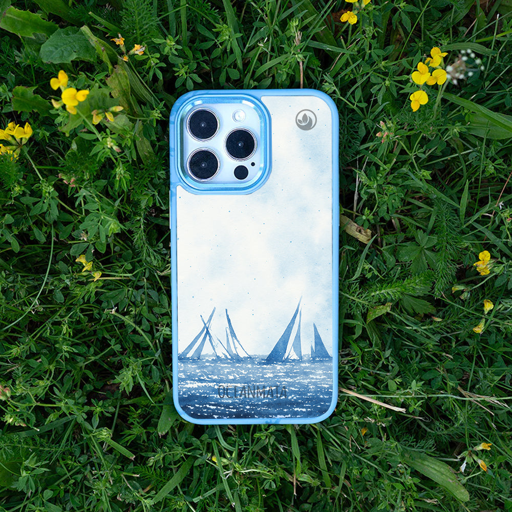 Samsung S25+ Hülle - segeln blau - "BlueHorizon" - nachhaltig