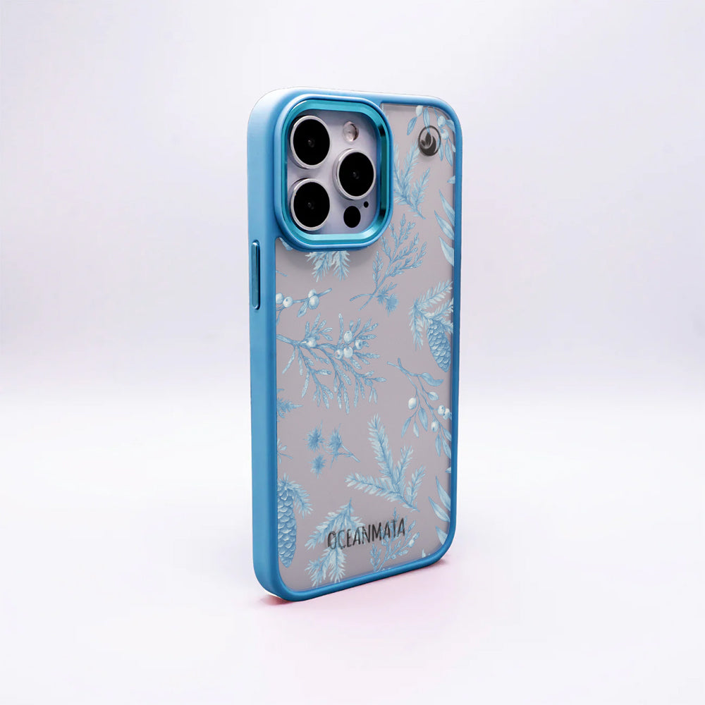 Samsung S24+ Hülle - Winterwald blau - "BluePine" - nachhaltig