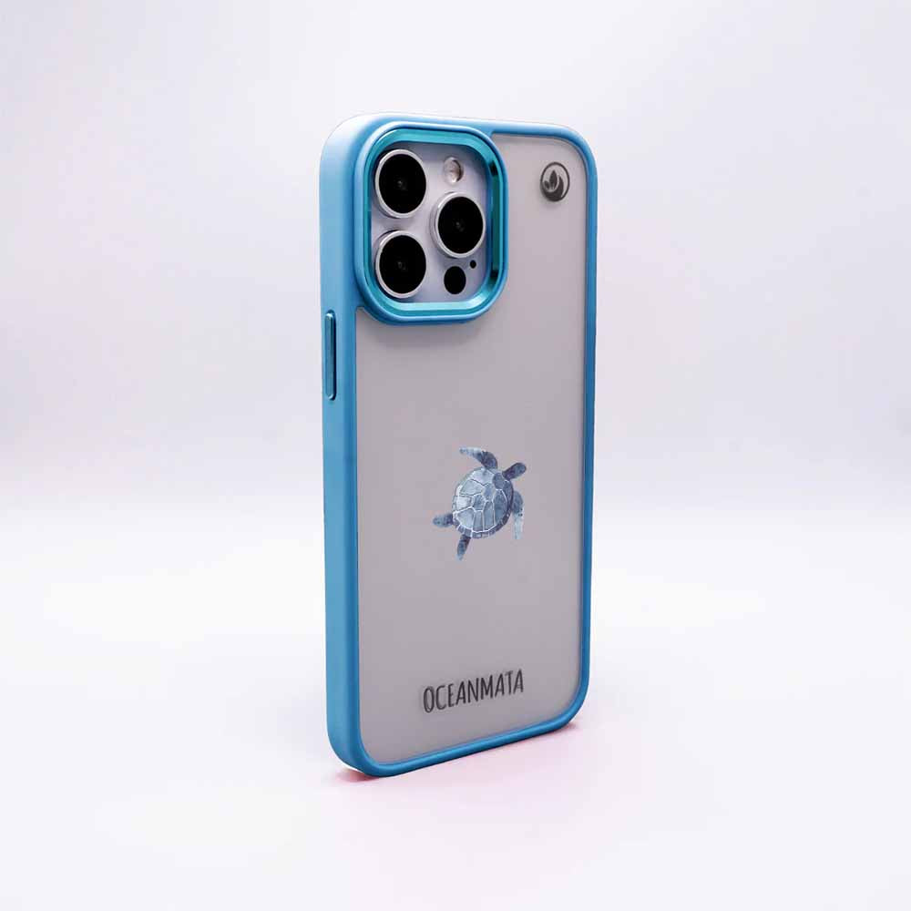 iPhone 14 pro max Hülle - Turtle blau - "Shellie" - nachhaltig