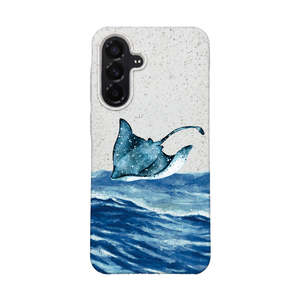 Samsung A56 Hülle - weiß Manta - "Manta Wave" - nachhaltig