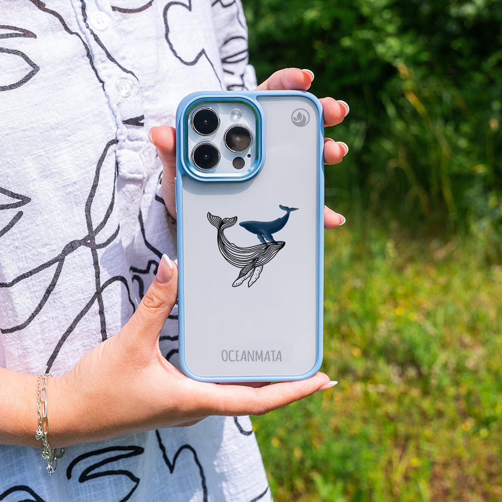 Samsung S25 Hülle - Wal blau - "BlueWhale" - nachhaltig