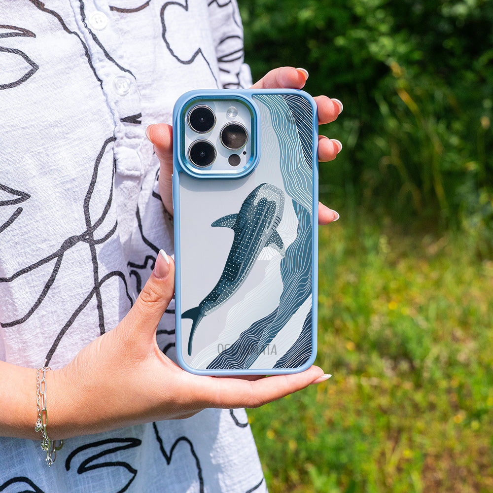 iPhone 15 pro Hülle - Walhai blau - "DeepWater" - nachhaltig