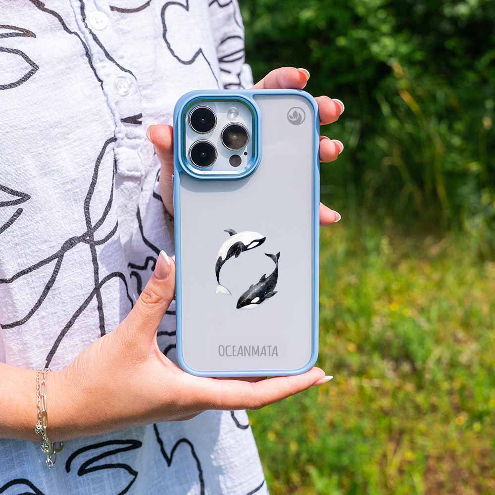 iPhone 15 pro max Hülle - Orca blau - "OrcaFlow" - nachhaltig