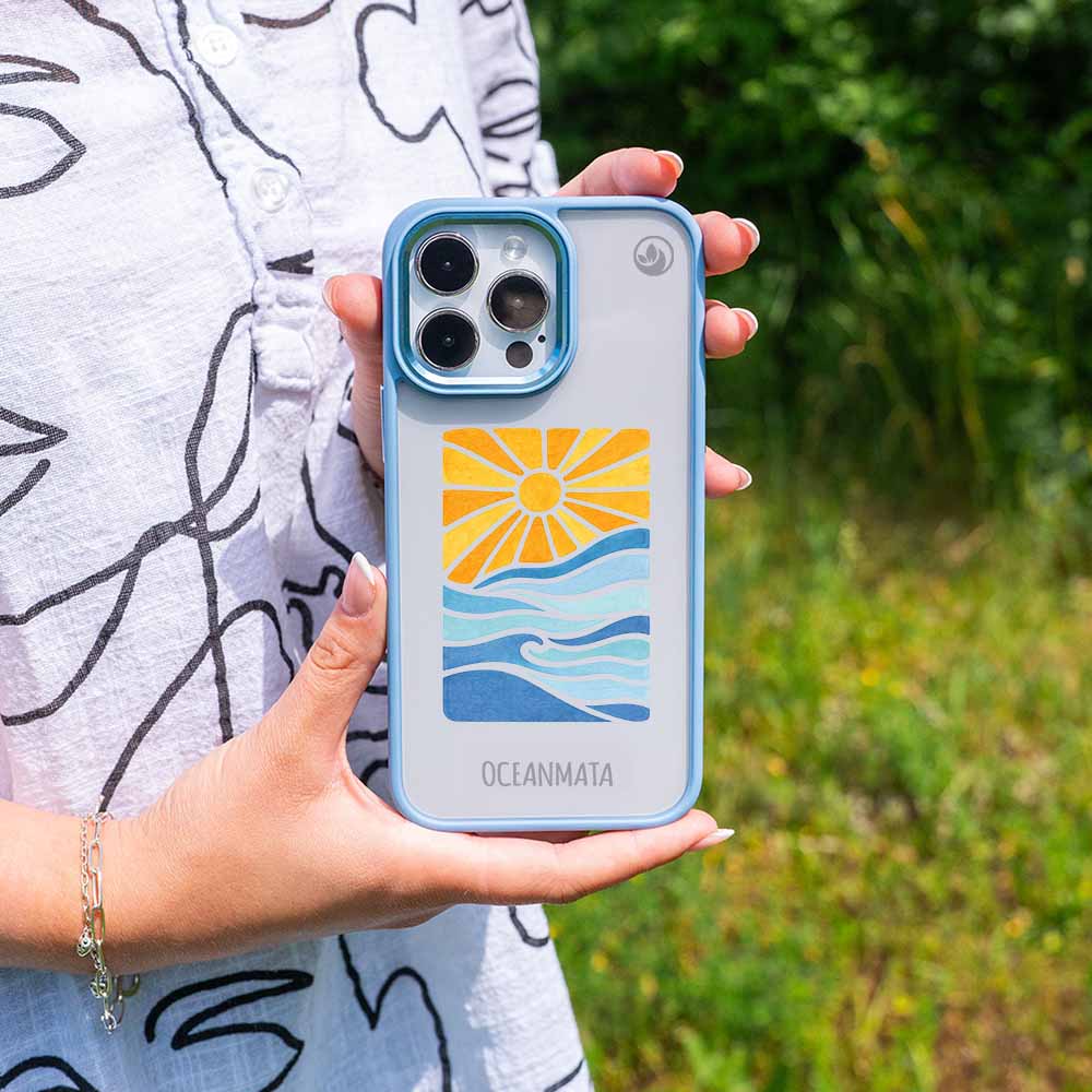 iPhone 15 pro Hülle - Meer blau - "Sun&Sea" - nachhaltig