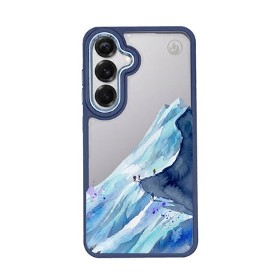 Samsung S25 Hülle - Wanderung blau - "mountainblue" - nachhaltig