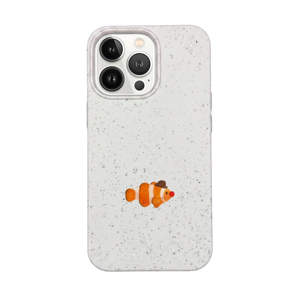 iPhone 13 pro max Hülle - Clownfisch weiß - "Mr.Clown-Fish" - nachhaltig