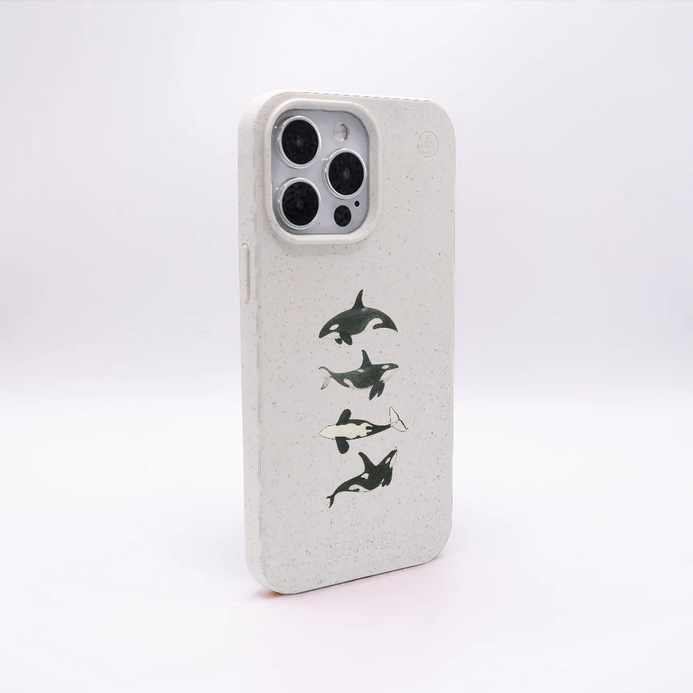 iPhone 17 pro max Hülle - Orca weiß - "OrcaFamily" - nachhaltig