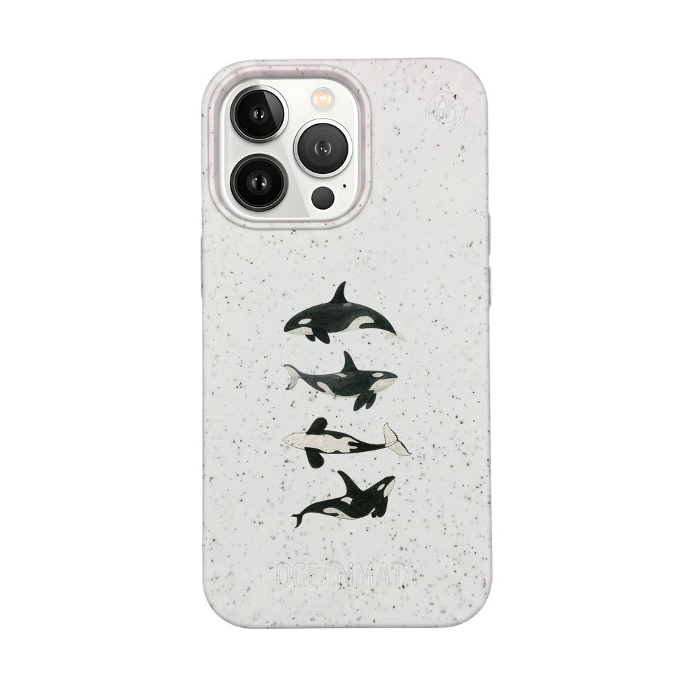 iPhone 13 pro Hülle - Orca weiß - "OrcaFamily" - nachhaltig