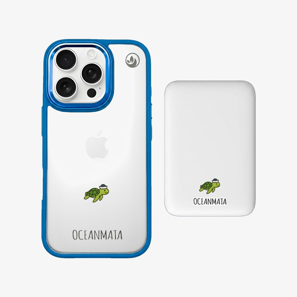Powerbank MagSafe - "Captain Turtle" - nachhaltig