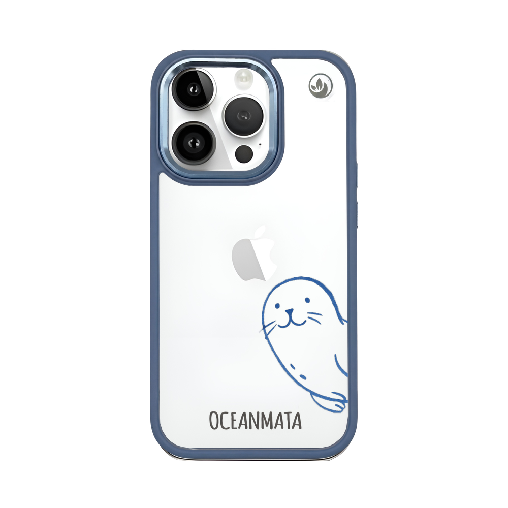 iPhone 14 pro max hoesje - seal blue - "Robby" - duurzaam