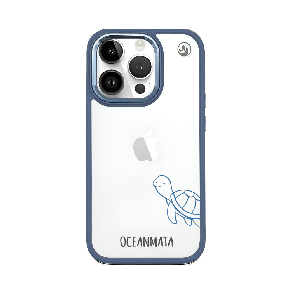 iPhone 14 pro max hoesje - schildpadblauw - "Schildi" - duurzaam
