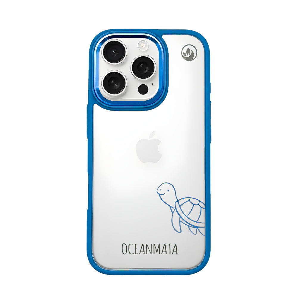 iPhone 16 pro max hoesje - schildpadblauw - "Schildi" - duurzaam