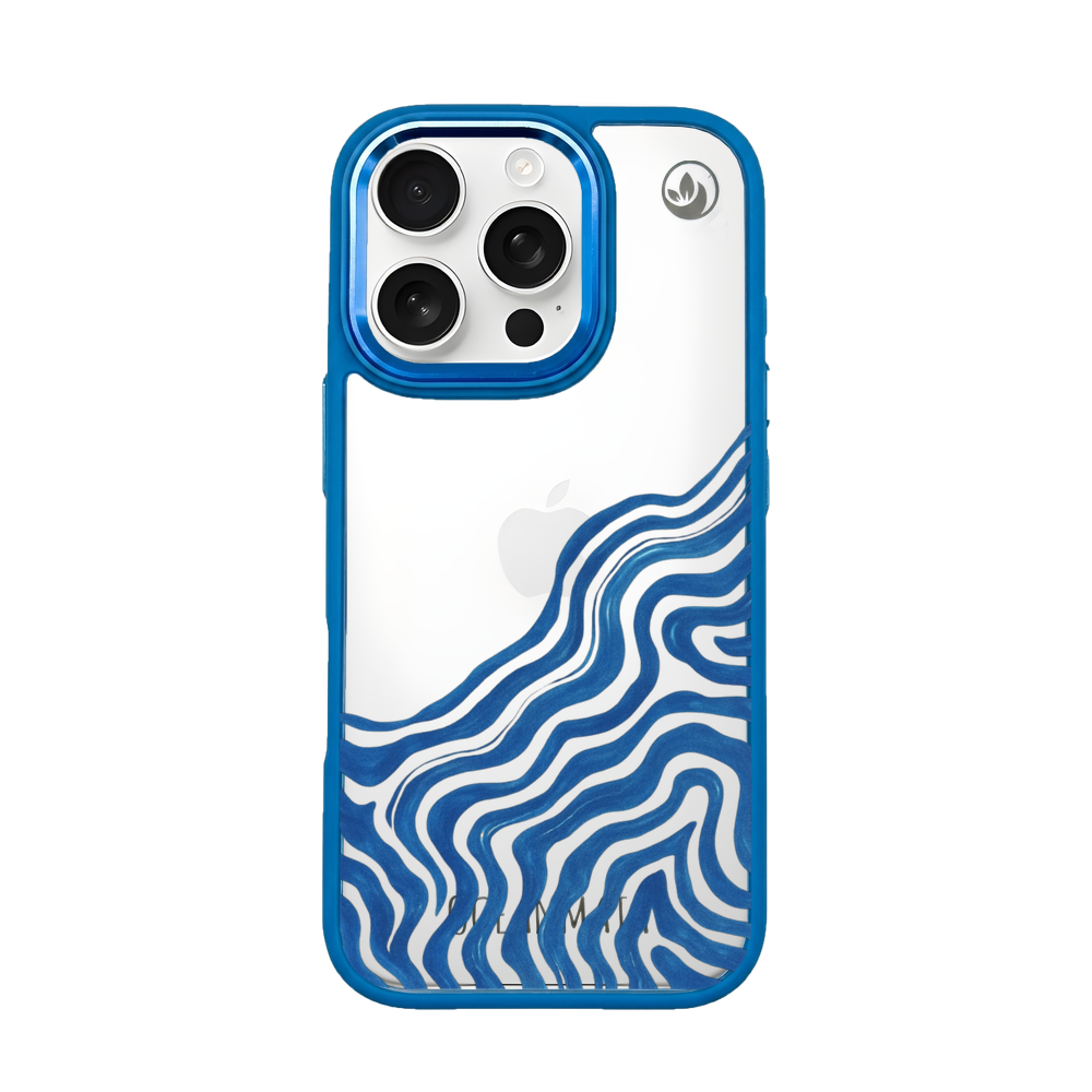 iPhone 16 pro max hoesje - abstracte golf - "Summerwave" - duurzaam