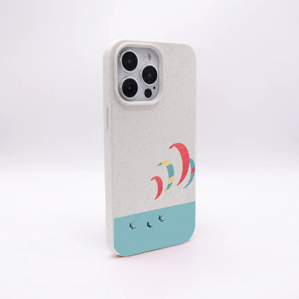 iPhone 13 pro max Hülle - Kite weiß - "Kitesurf" - nachhaltig