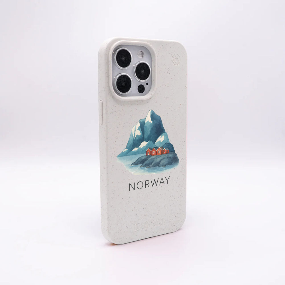 iPhone 16 pro Hülle - Norwegen weiß - "Norway" - nachhaltig
